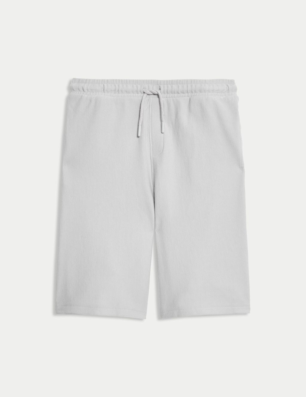 M&S Pure Cotton Textured Shorts (6-16 Yrs) - 10-11 Years - Grey, Grey