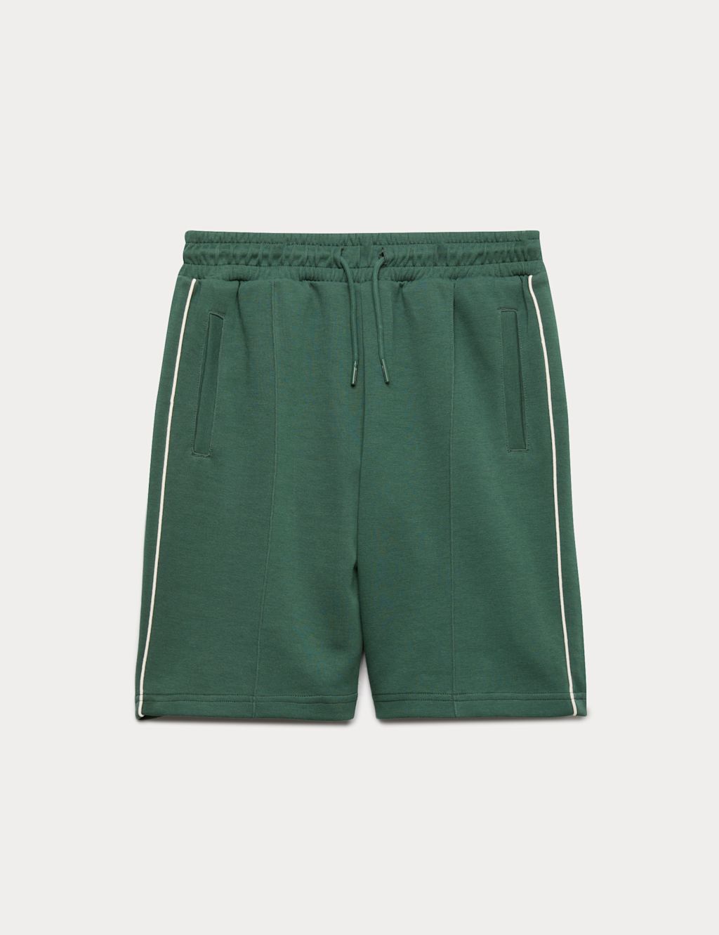 M&S Cotton Rich Jersey Shorts (6-16 Yrs) - 10-11 Years - Green, Green