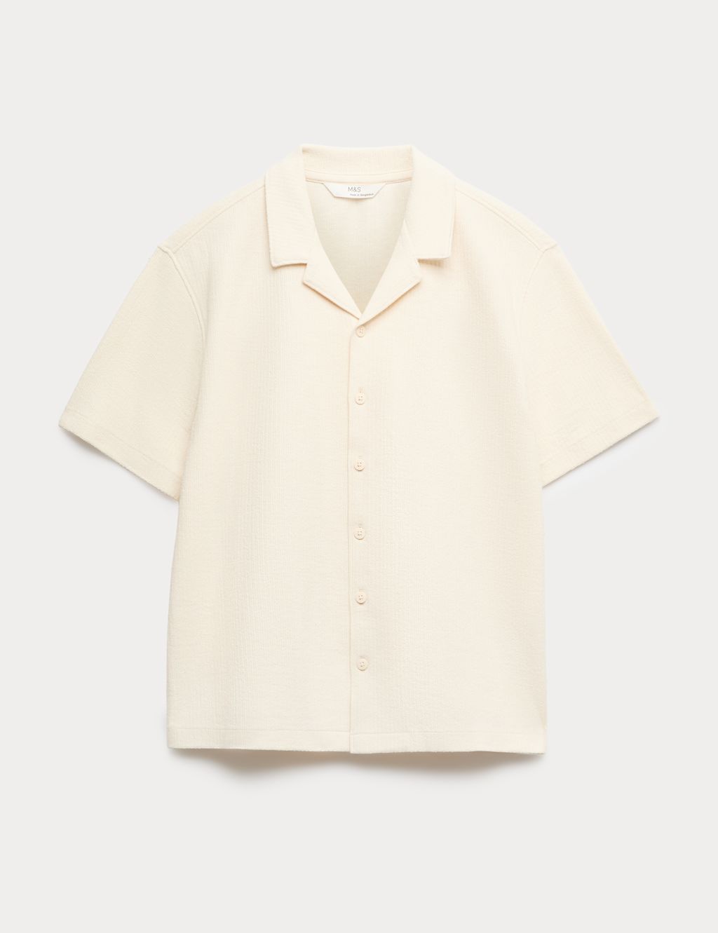 M&S Cotton Rich Textured Shirt (6-16 Yrs) - 10-11 Years - Ivory, Ivory