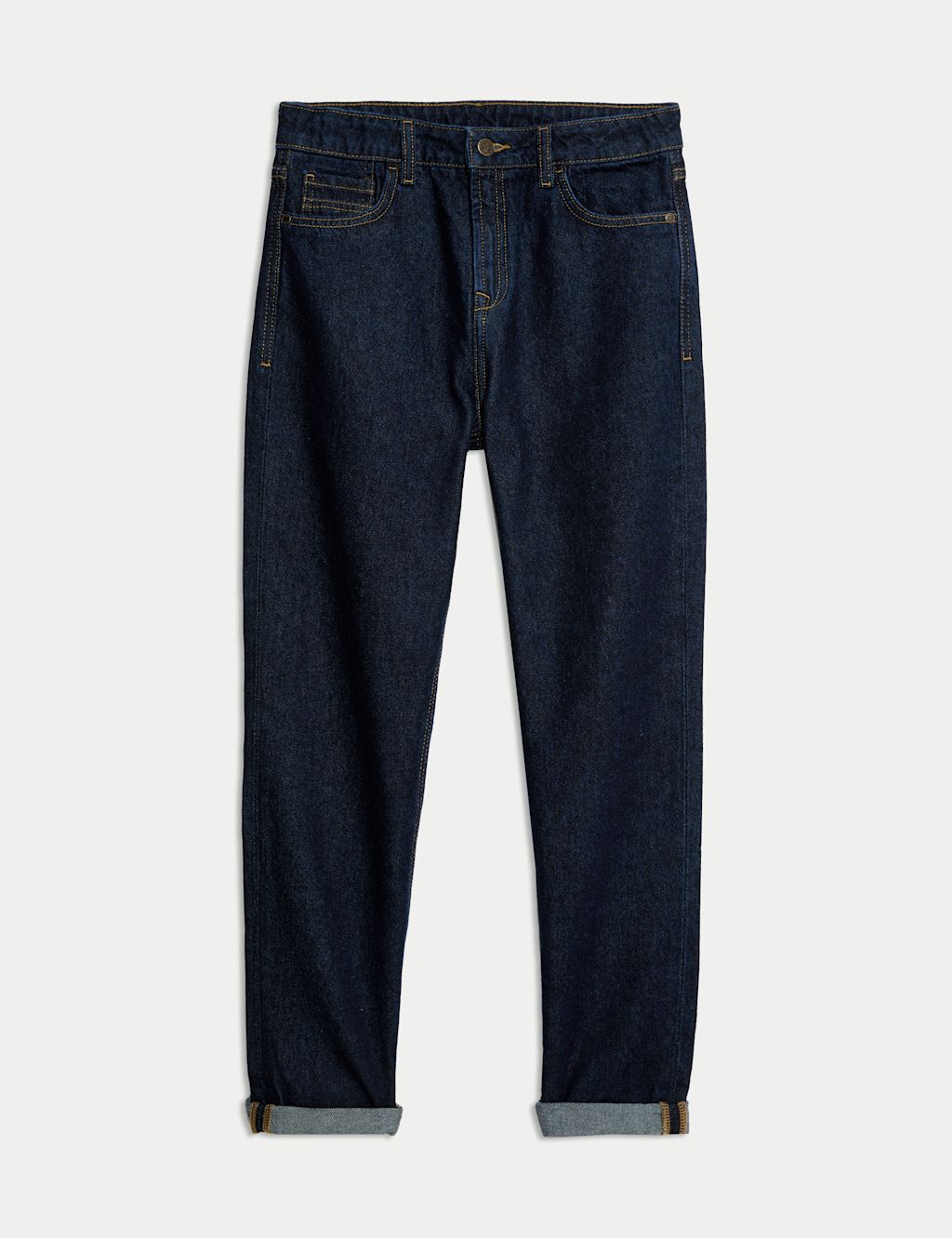 M&S Pure Cotton Relaxed Fit Jeans (6-16 Yrs) - 11-12 - Dark Indigo, Dark Indigo