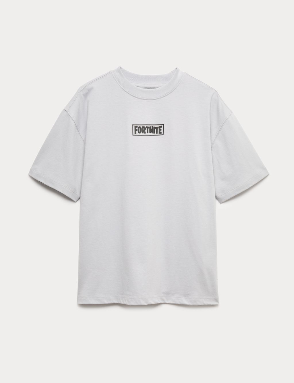 M&S Pure Cotton Fortnite&trade; Graphic T-Shirt (6-16 Yrs) - 10-11 Years - Grey, Grey