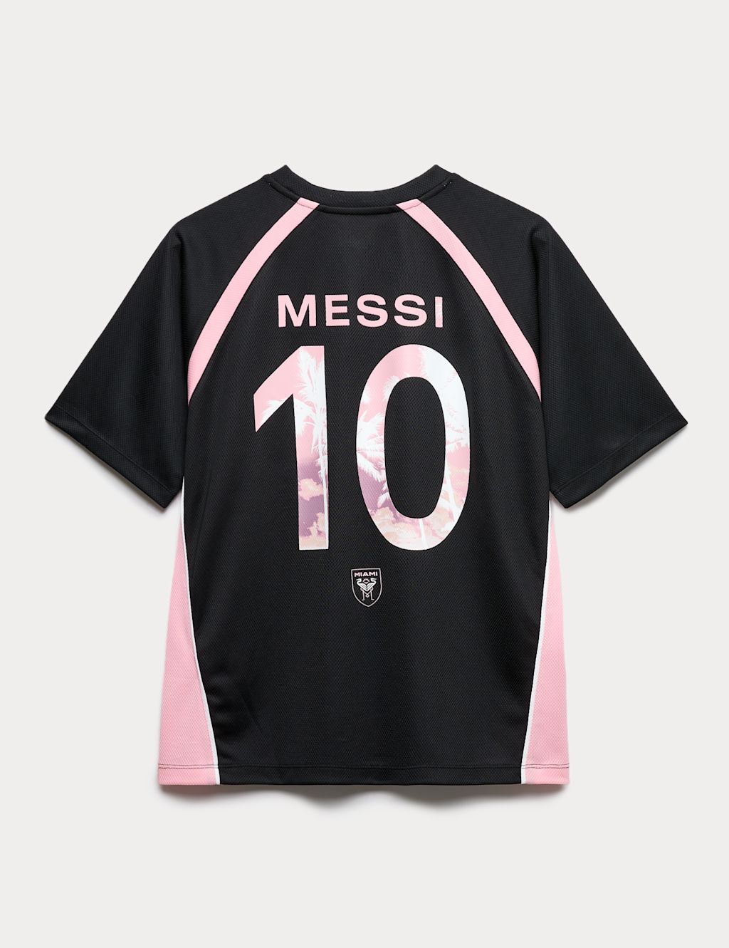 M&S InterMiami&trade; Messi Football T-Shirt (6-16 Yrs) - 10-11 Years - Black, Black