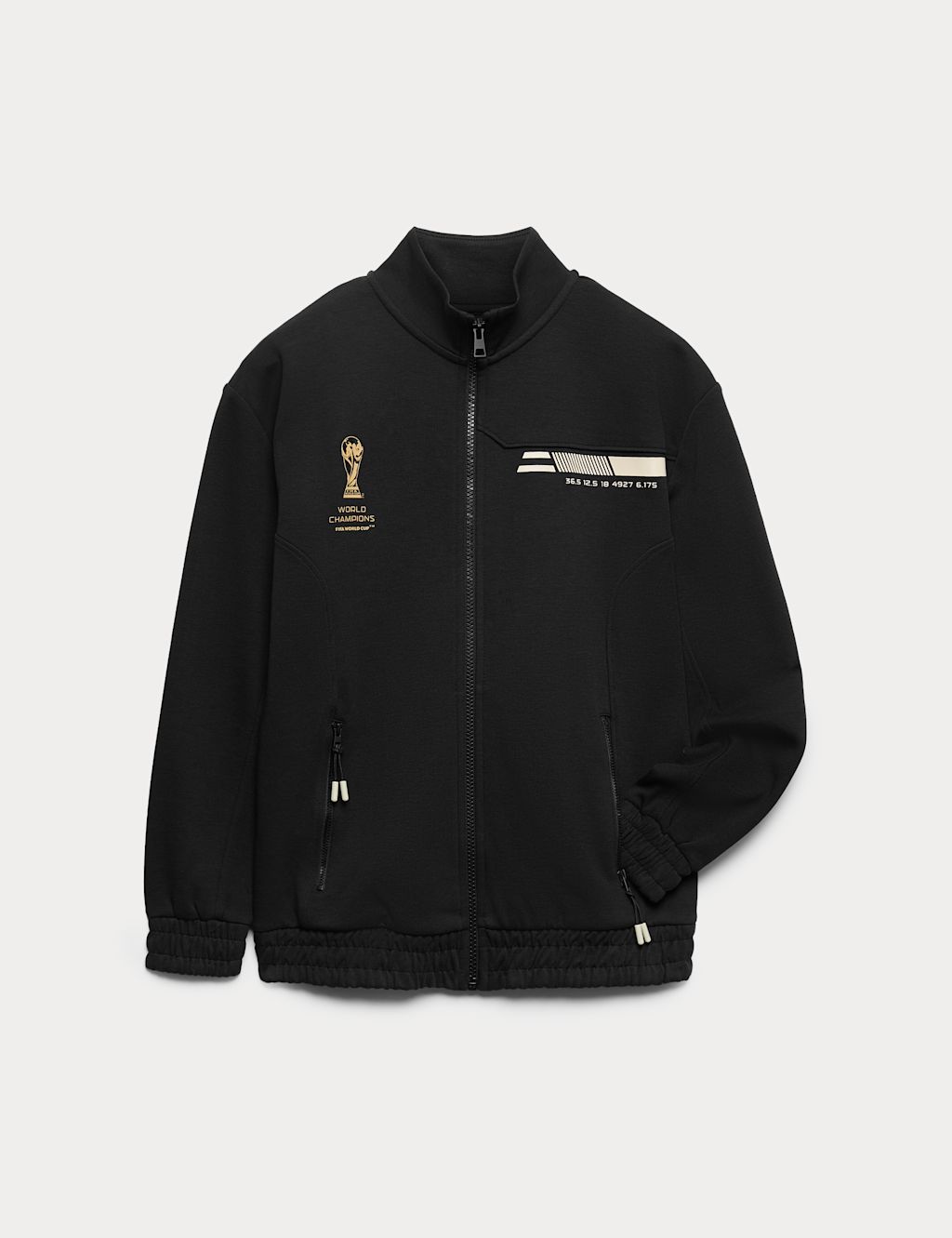 M&S FIFA World Cup 26&trade; Zip Through Sweatshirt (6-16 Yrs) - 10-11 Years - Black, Black