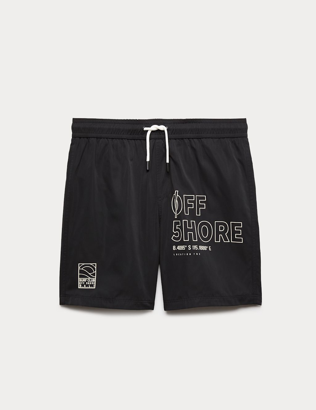 M&S Off Shore Graphic Swim Shorts (6-16 Yrs) - 10-11 Years - Black, Black