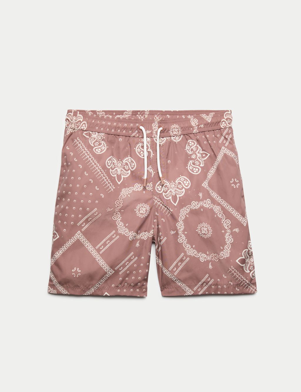 M&S Bandana Print Swim Shorts (6-16 Yrs) - 10-11 Years - Brown, Brown