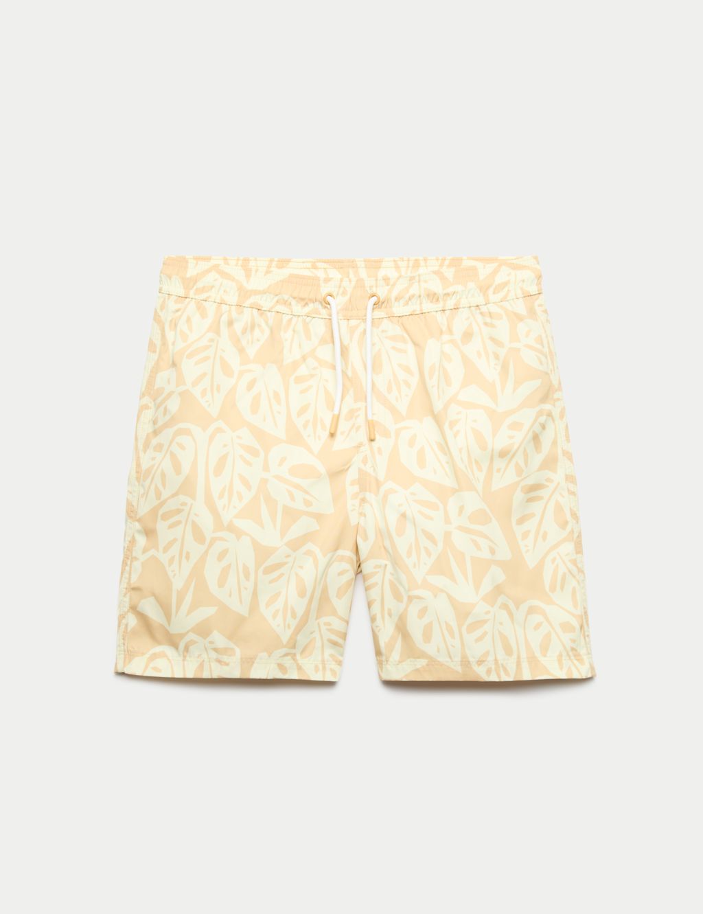 M&S Leaf Print Swim Shorts (6-16 Yrs) - 10-11 Years - Yellow, Yellow