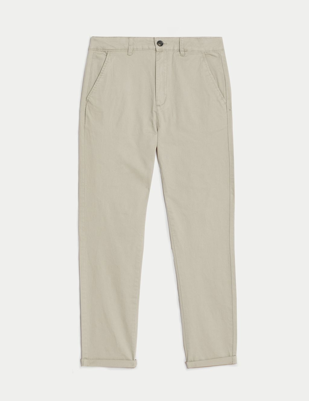 M&S Cotton Rich Chinos (6-16 Yrs) - 12-13 Years - Light Stone, Light Stone