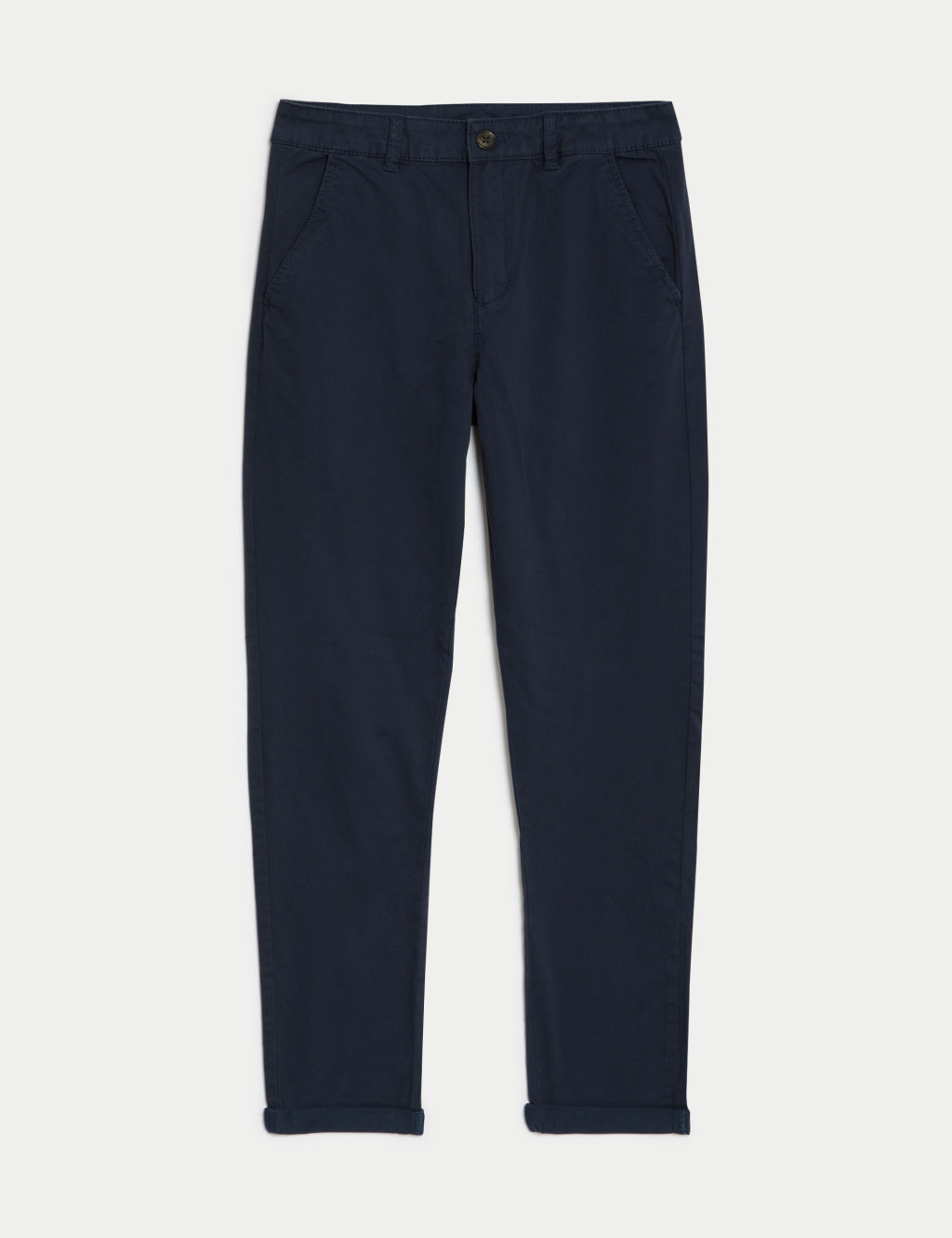 M&S Cotton Rich Chinos (6-16 Yrs) - 11-12 Years - Navy, Navy