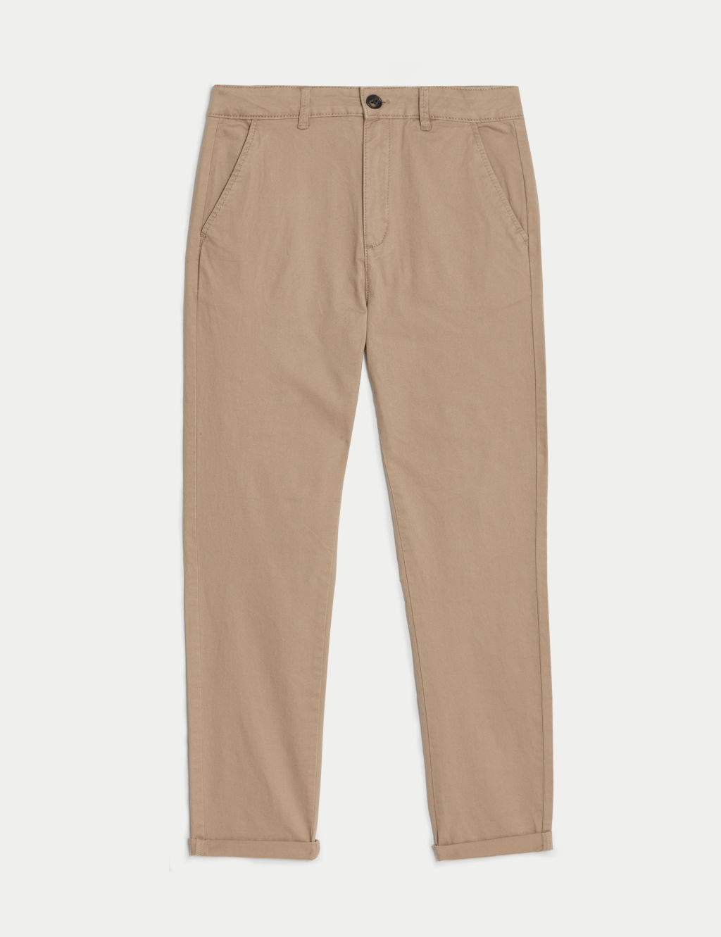 M&S Cotton Rich Chinos (6-16 Yrs) - 10-11 Years - Stone, Stone