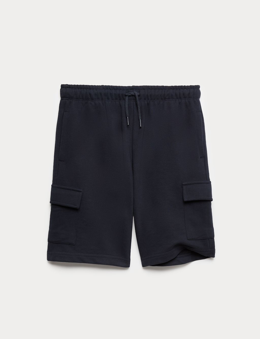 M&S Cotton Rich Jersey Cargo Shorts (6-16 Yrs) - 10-11 Years - Navy, Navy