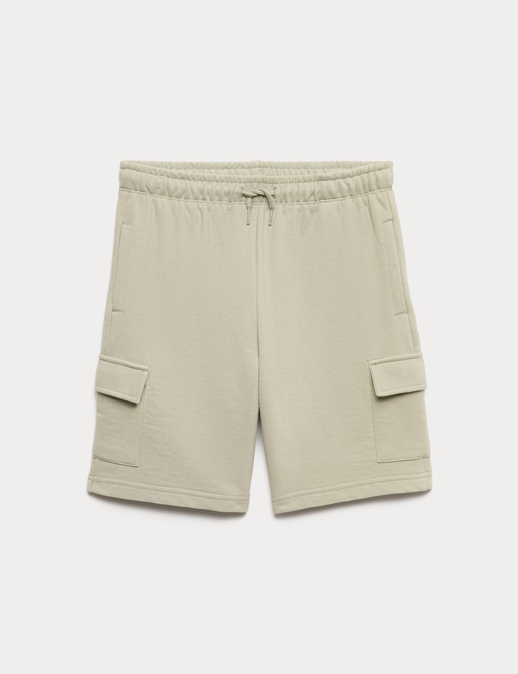 M&S Cotton Rich Jersey Cargo Shorts (6-16 Yrs) - 10-11 Years - Khaki, Khaki