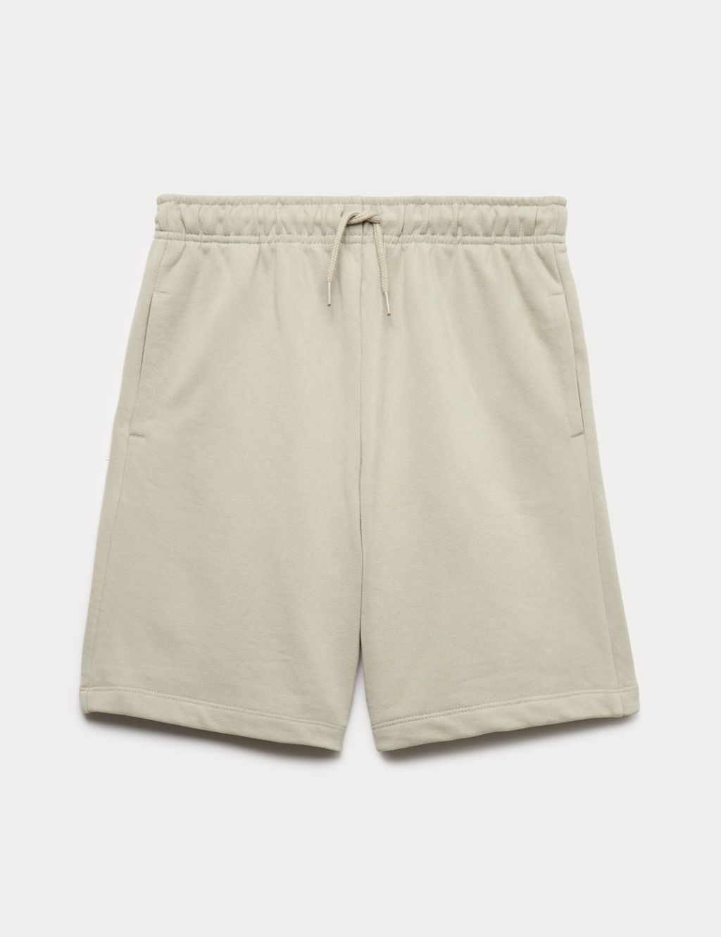 M&S Cotton Rich Elasticated Waist Shorts (6-16 Yrs) - 10-11 Years - Light Khaki, Light Khaki