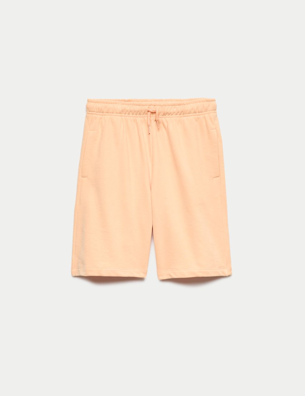 M&S Cotton Rich Elasticated Waist Shorts (6-16 Yrs) - 10-11 Years - Orange, Orange