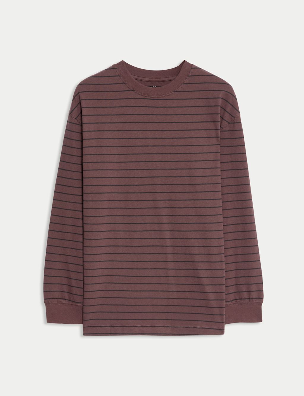 M&S Pure Cotton Striped Top (6-16 Yrs) - 6-7 Y - Red Mix, Red Mix