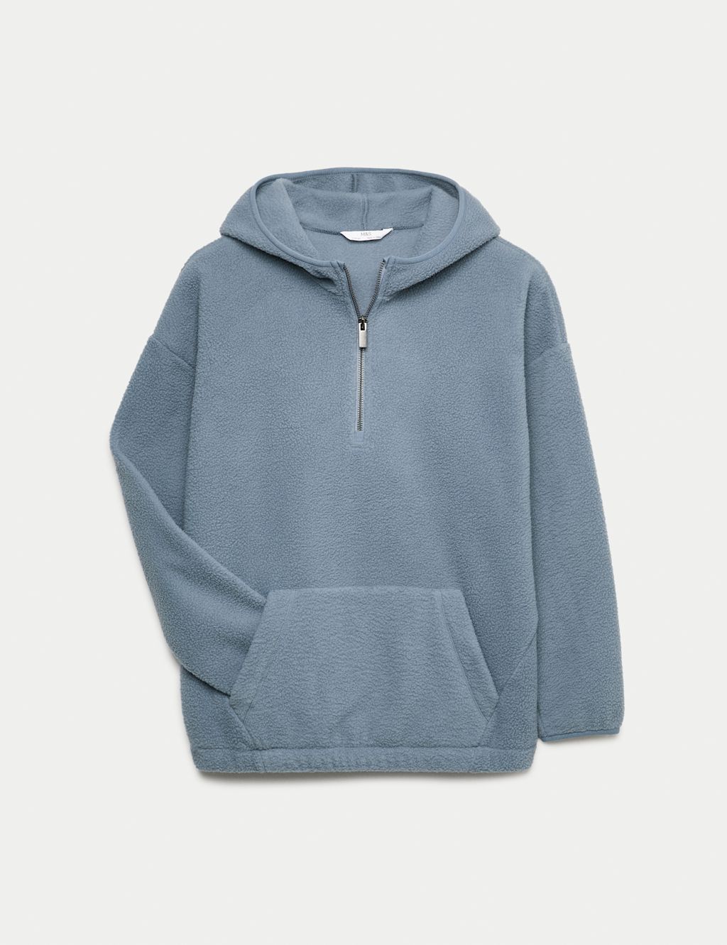 M&S Borg Zip Hoodie (6-16 Yrs) - 10-11 - Air Force Blue, Air Force Blue