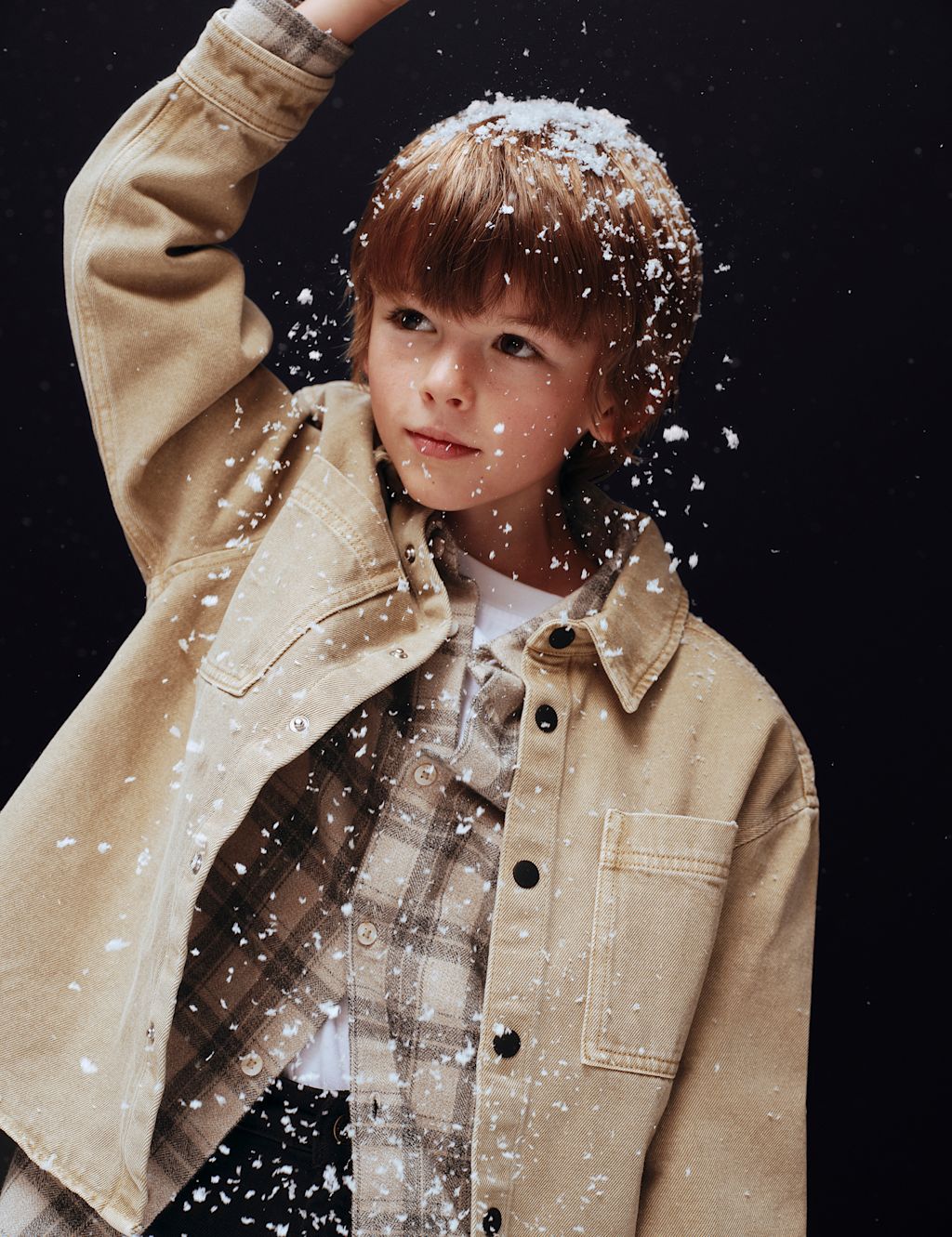 M&S Denim Shirt (6-16 Yrs) - 10-11 - Stone, Stone