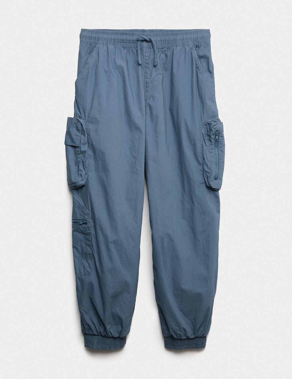 M&S Pure Cotton Lined Cargo Trousers (6-16 Yrs) - 6-7 Y - Air Force Blue, Air Force Blue