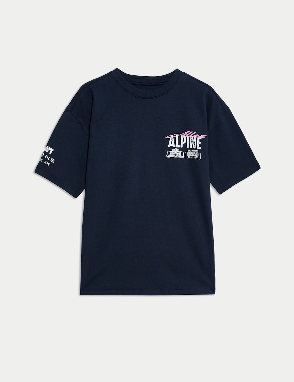 M&S Pure Cotton BWT Alpine™ T-Shirt (6-16 Yrs) - 10-11 - Navy, Navy