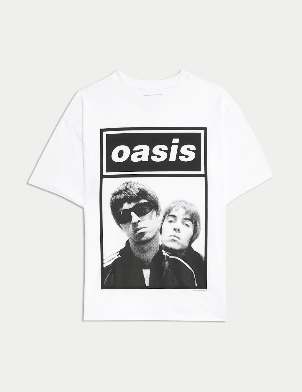 M&S Pure Cotton Oasis Graphic T-Shirt (6-16 Yrs) - 10-11 - White, White