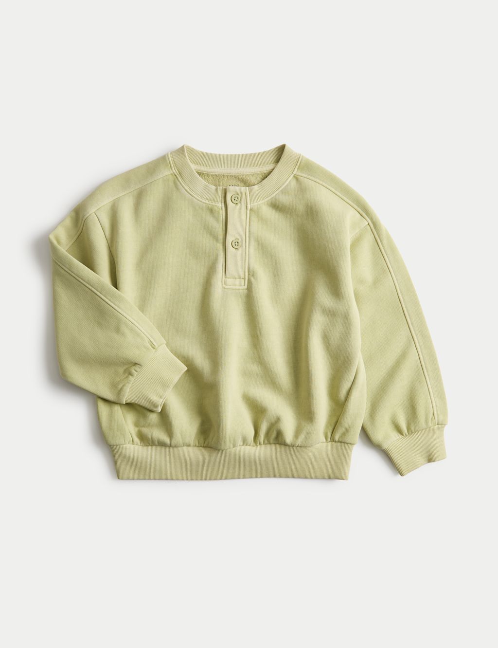 M&S Cotton Rich Graphic Sweatshirt (2-8 Yrs) - 2-3 Years - Pale Green, Pale Green