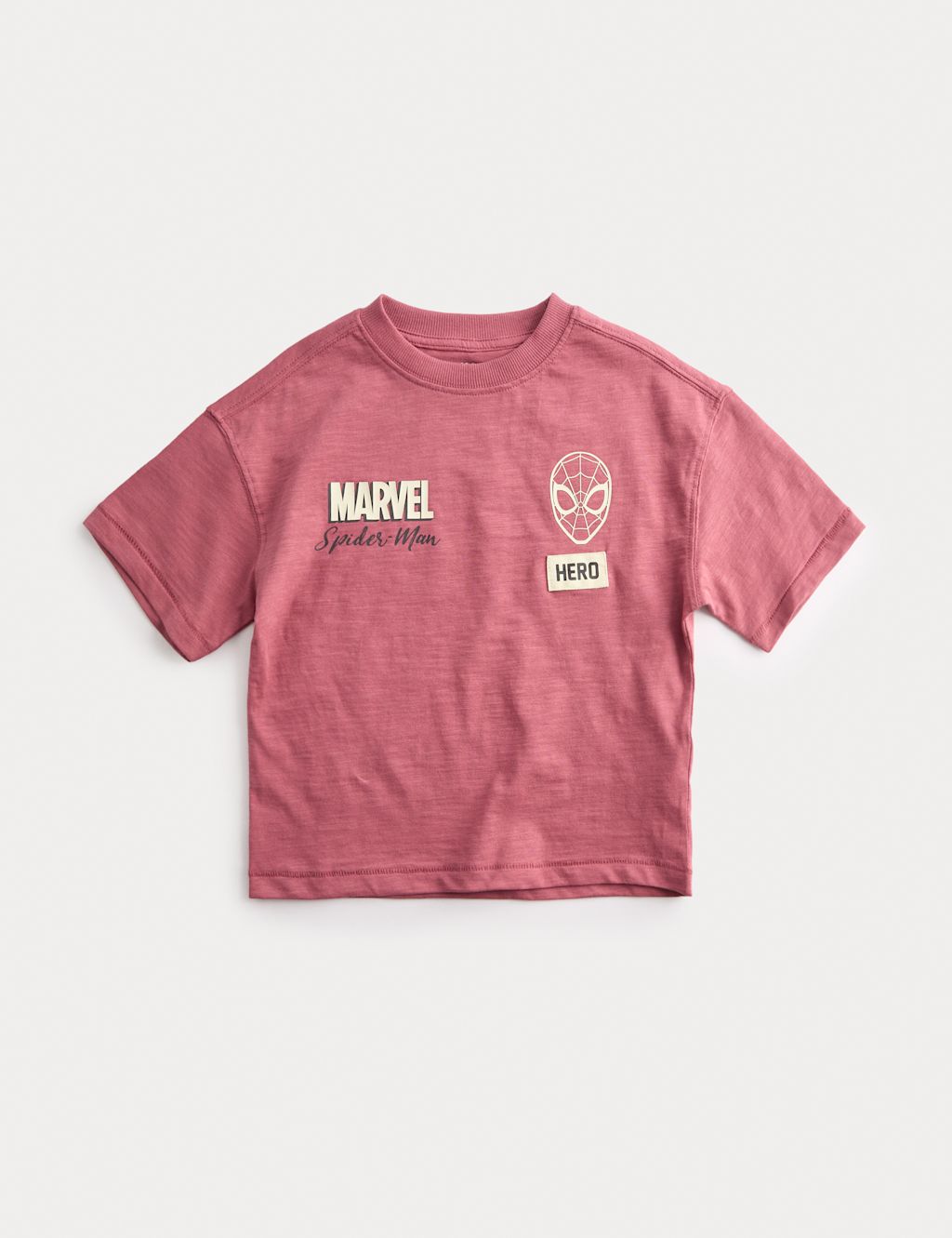 M&S Pure Cotton Spider-Man&trade; T-Shirt (2-8 Yrs) - 6-7 Years - Berry, Berry