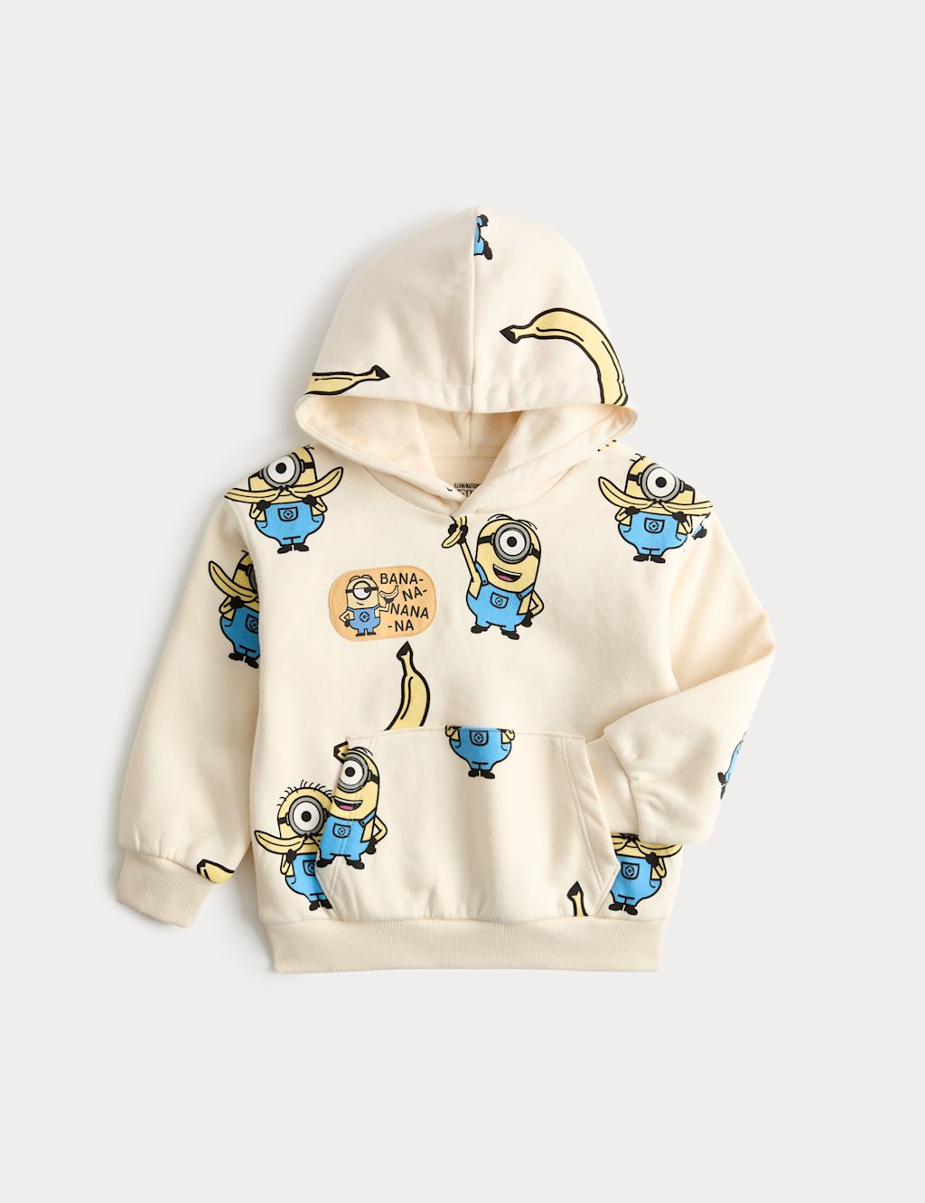 M&S Cotton Rich Minions&trade; Graphic Hoodie (2-8 Yrs) - 2-3 Years - Cream Mix, Cream Mix