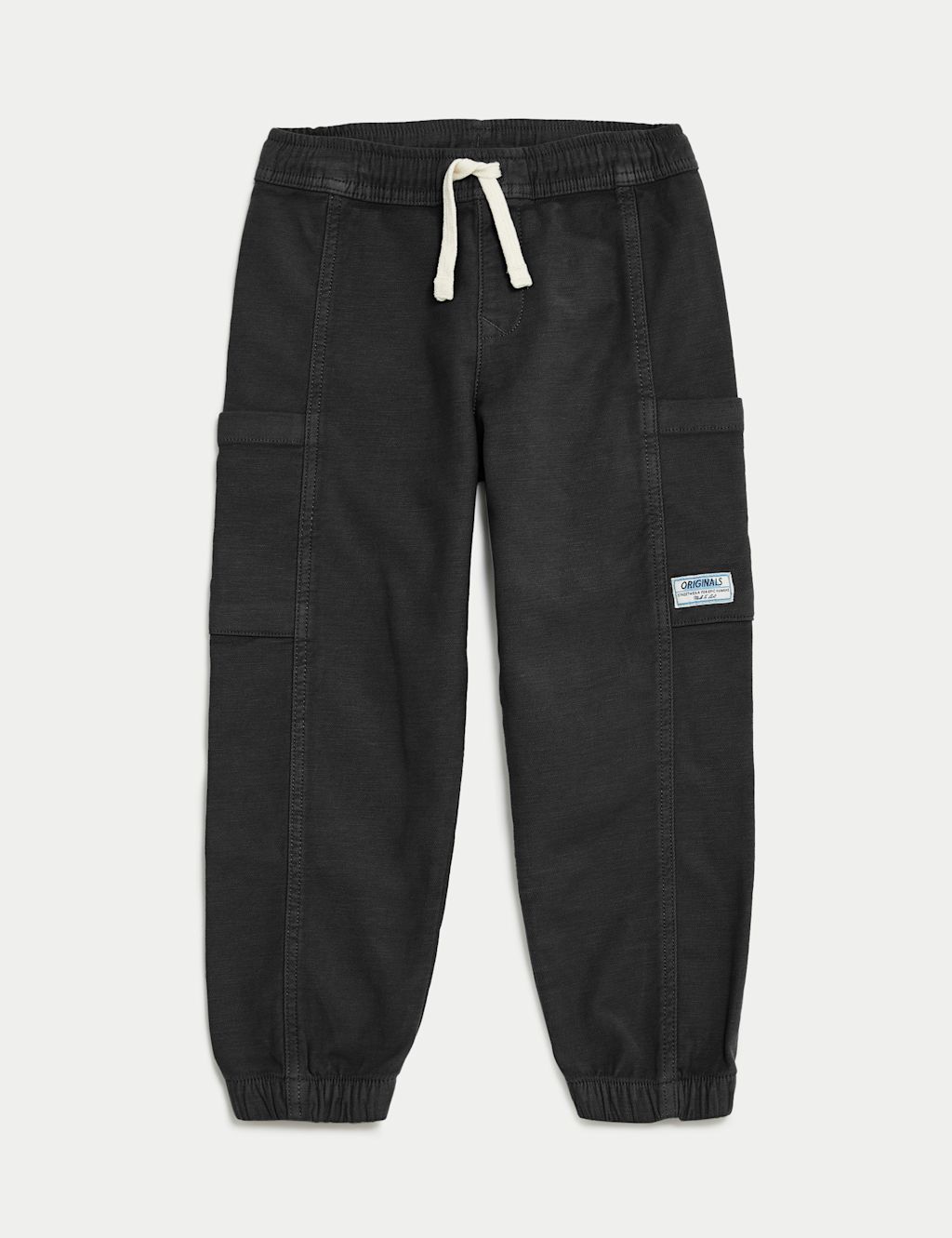M&S Cotton Rich Cargos (2-8 Yrs) - 2-3 Y - Black, Black