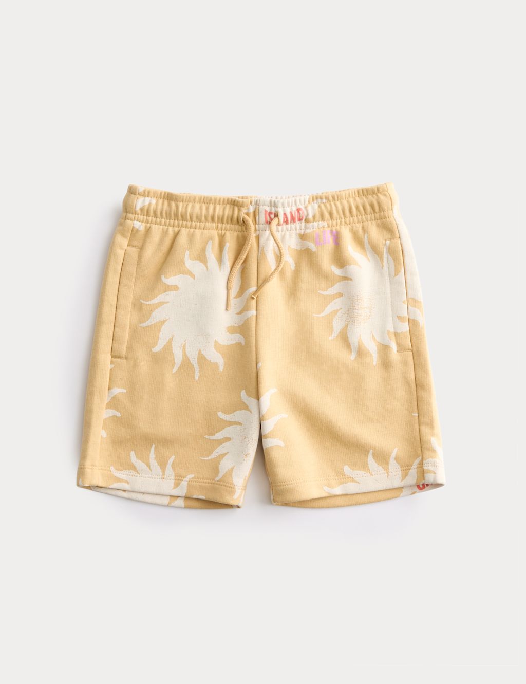 M&S Cotton Rich Shorts (2-8 Yrs) - 3-4 Years - Yellow Mix, Yellow Mix