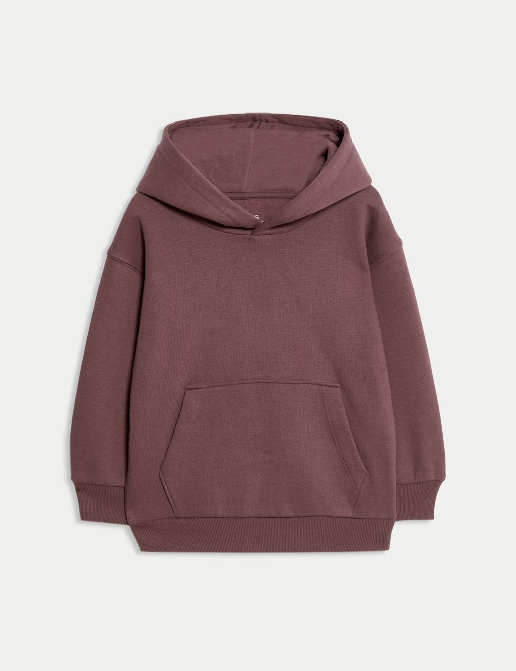 M&S Cotton Rich Plain Hoodie (2-8 Yrs) - 5-6 Y - Brown, Brown