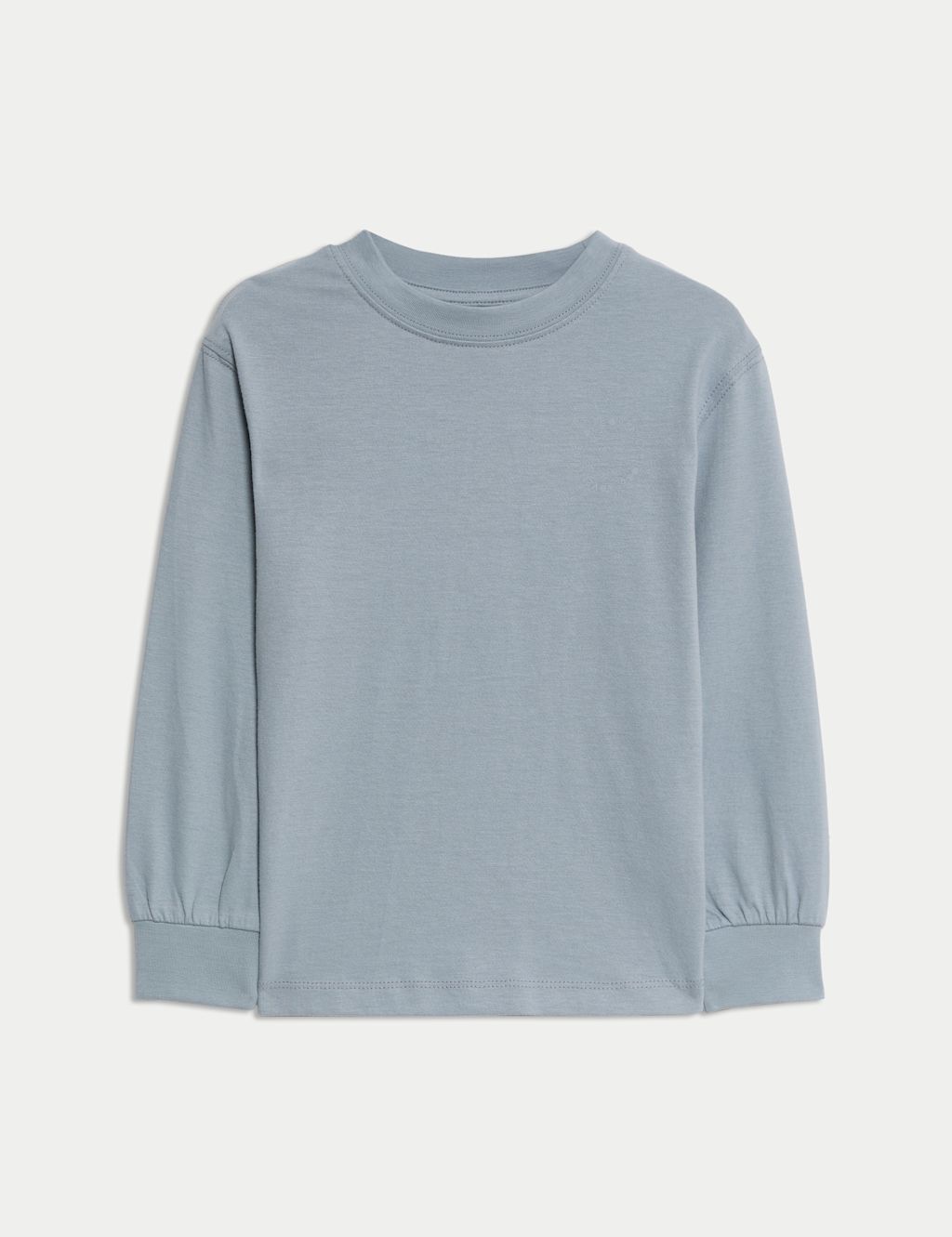M&S nPure Cotton Long Sleeve T-shirt (2-8 Yrs) - 2-3 Y - Light Blue, Light Blue