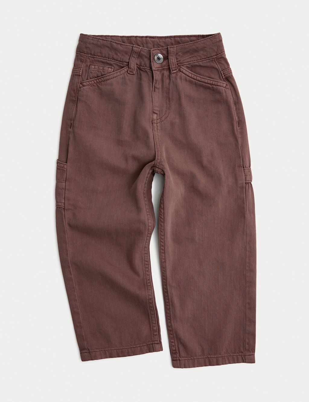 M&S Pure Cotton Carpenter Jean (2-8 Yrs) - 4-5 Y - Brown, Brown