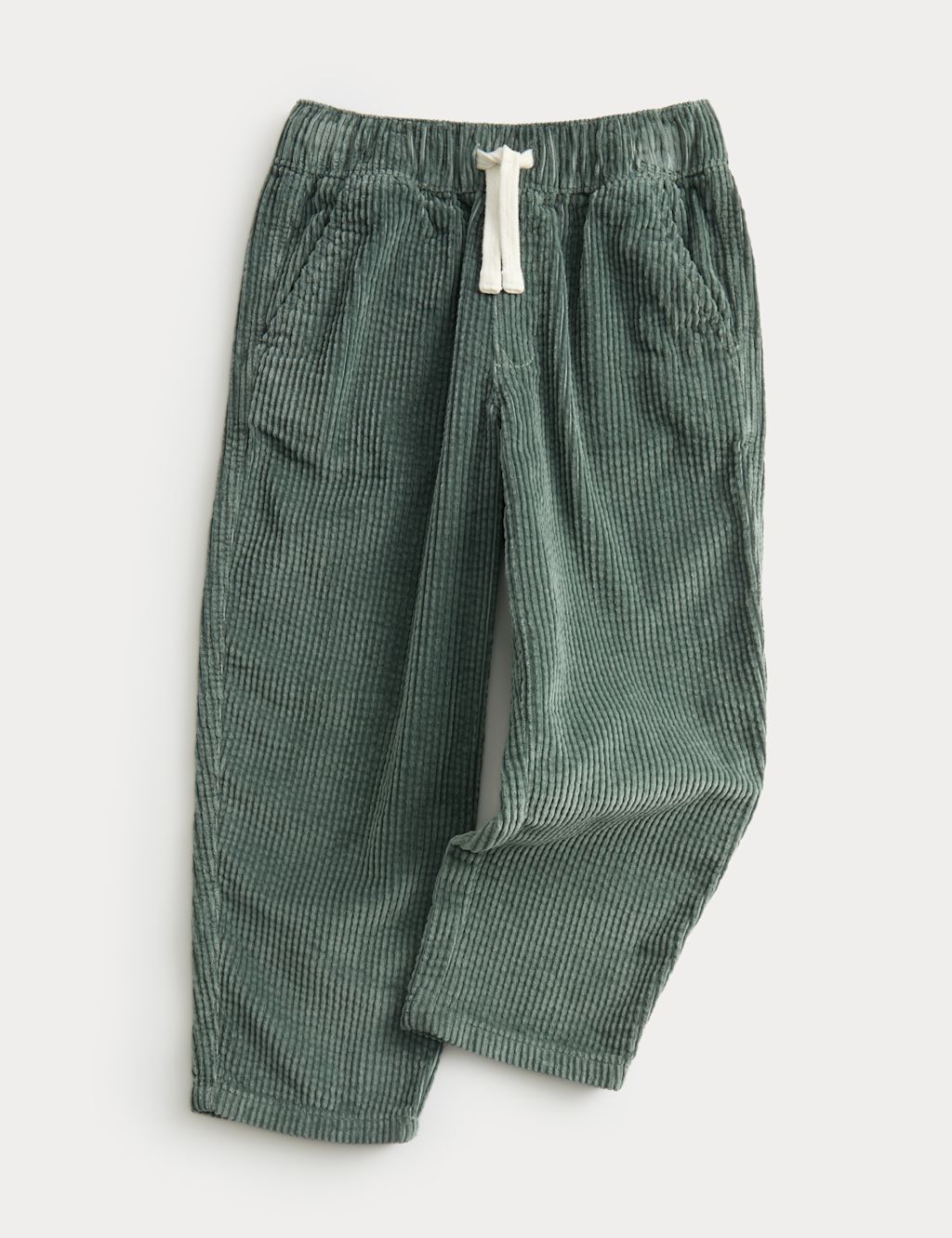 M&S Pure Cotton Corduroy Trousers (2-8 Yrs) - 3-4 Y - Green, Green