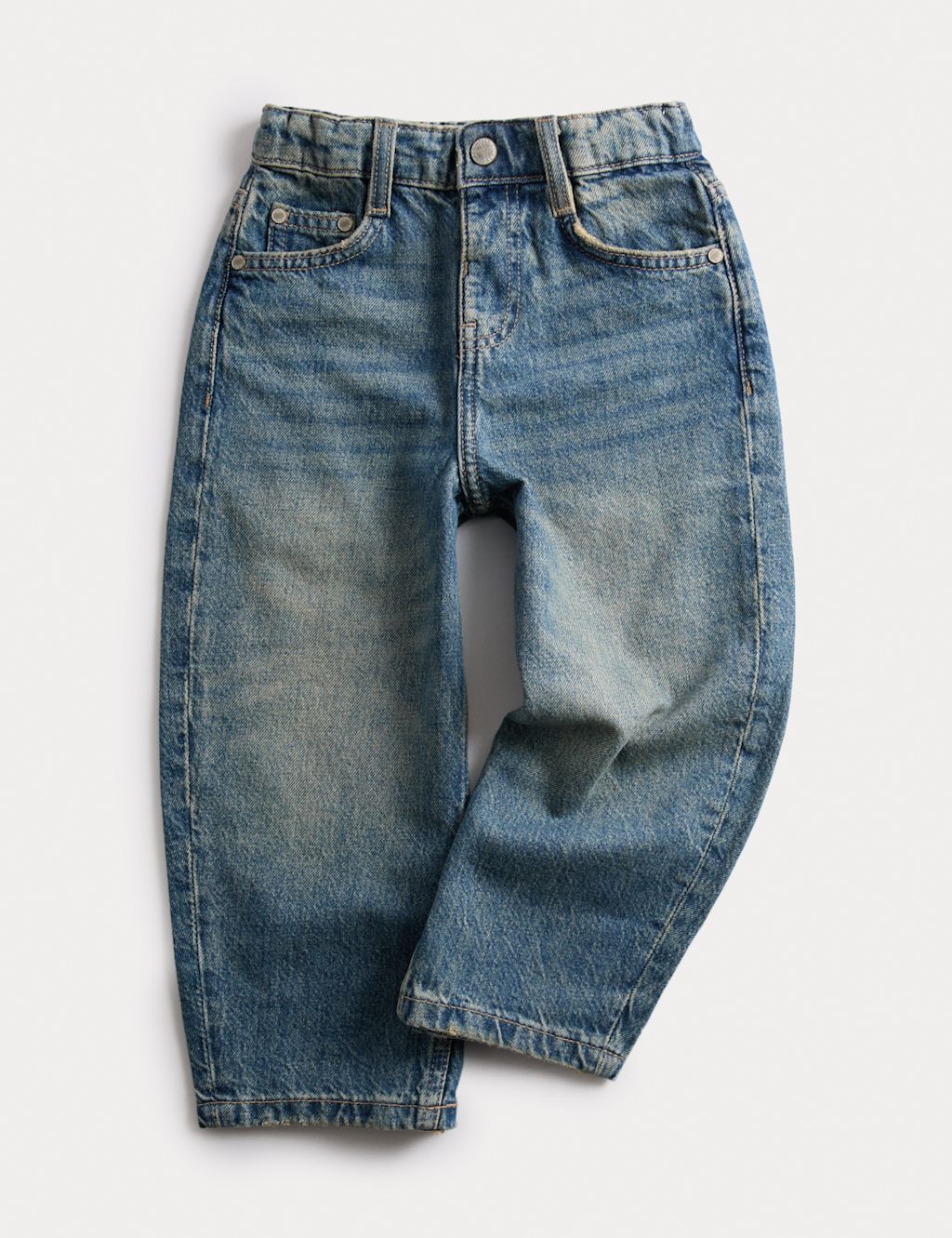 M&S Loose Denim Jeans (2-8 Yrs) - 3-4 Y, Denim