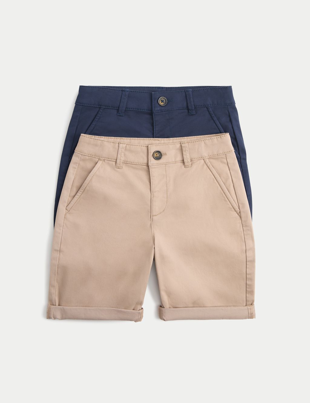 M&S Cotton Rich Chino Shorts (2-10 Yrs) - 2-3 Years - Multi, Multi
