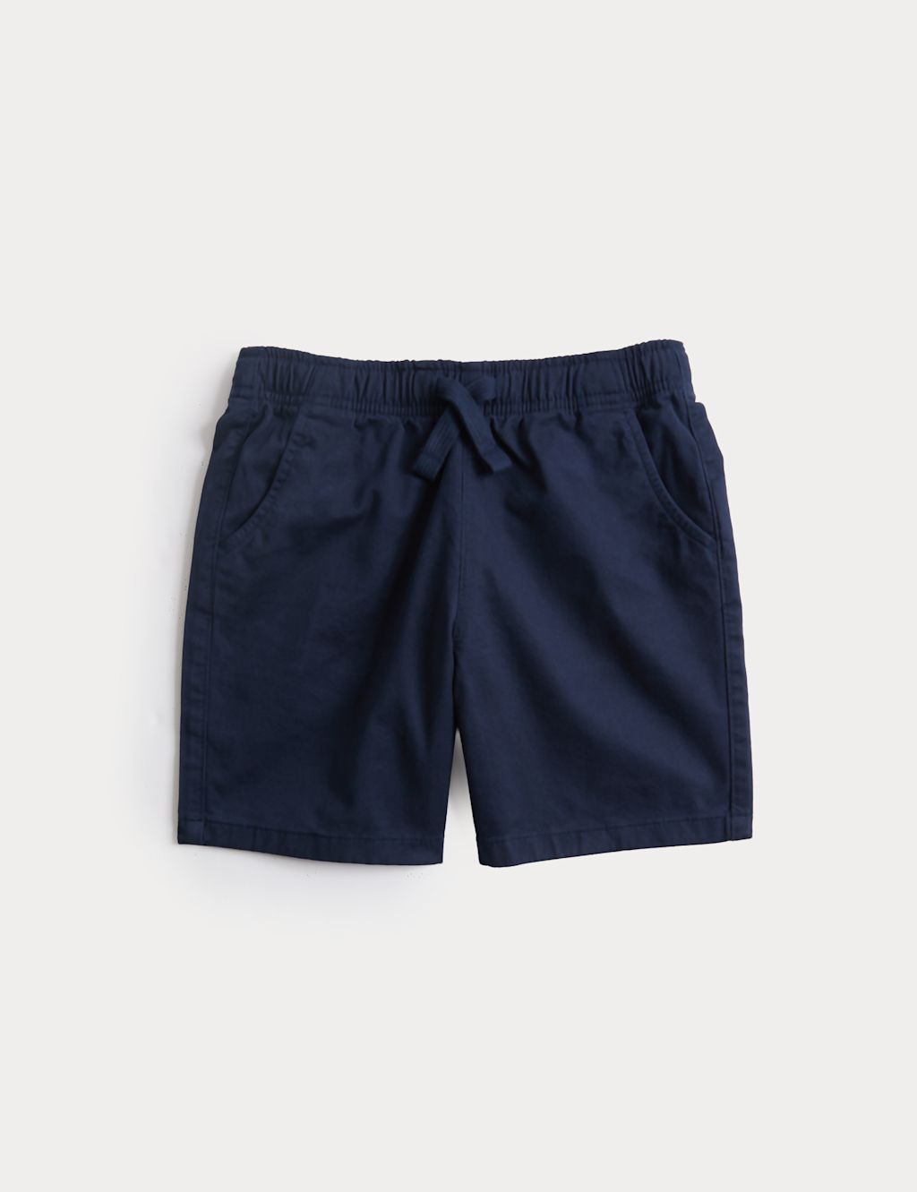 M&S Cotton Rich Pull On Shorts (2-8yrs) - 2-3 Years - Navy, Navy