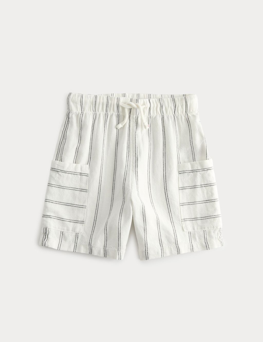 M&S Linen Blend Cargo Shorts (2-8 Yrs) - 2-3 Years - Ecru Mix, Ecru Mix