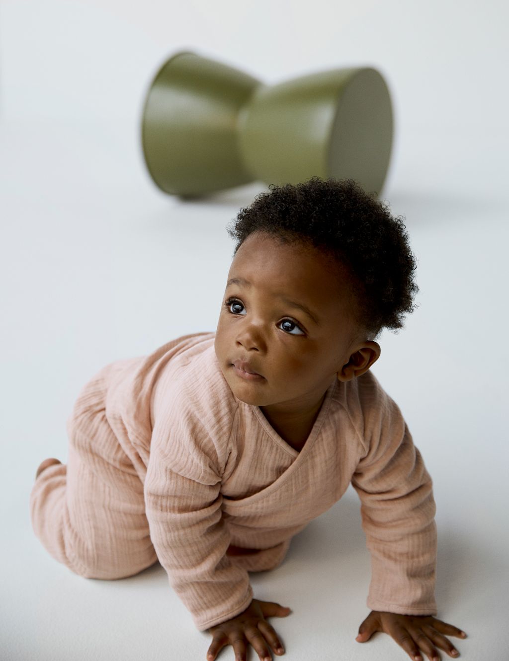 M&S 2pc Pure Cotton Wrap Outfit (7lbs-2 Yrs) - 0-3 M - Blush, Blush