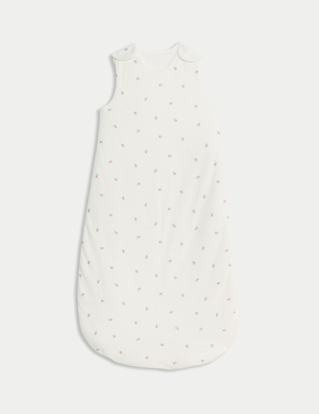 M&S Pure Cotton 1.5 Tog Rosebud Print Sleeping Bag (0-3 Yrs) - 0-6 M - Ecru Mix, Ecru Mix