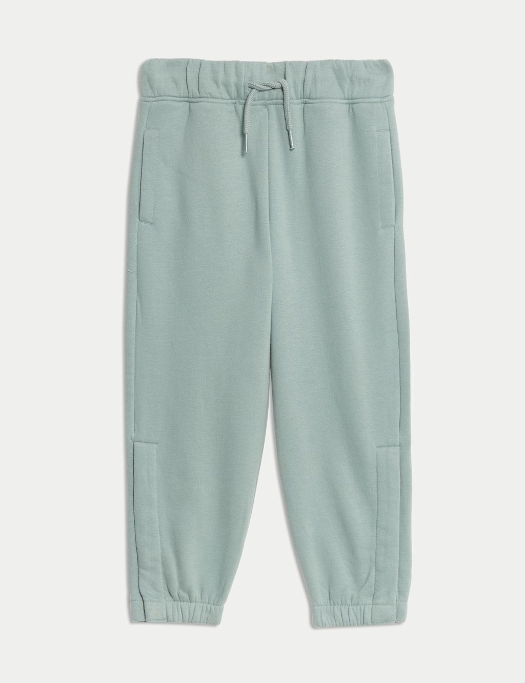 M&S Adaptive Cotton Rich Brushback Joggers (2-16 Yrs) - 14-15REG - Light Verdigris, Light Verdigris