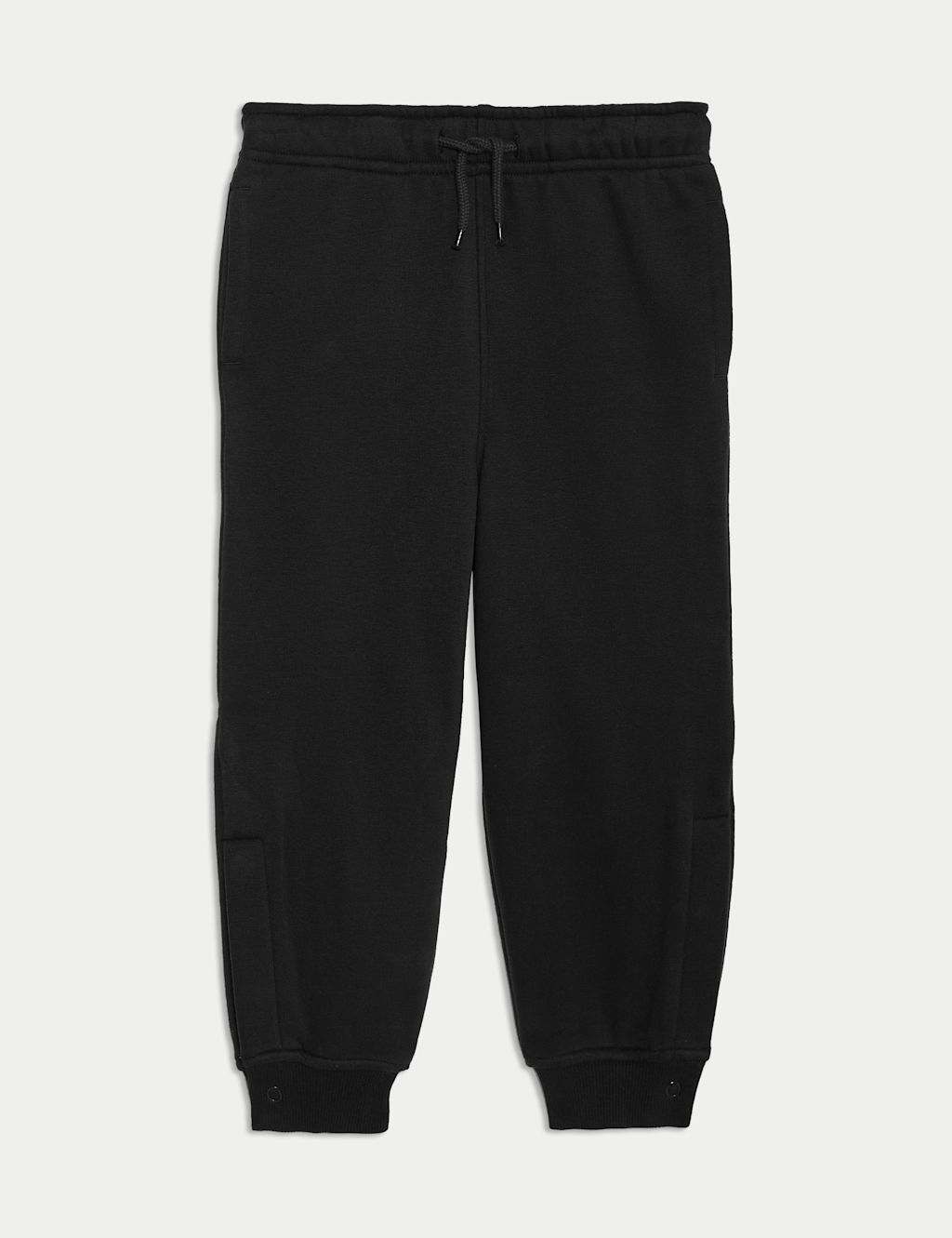 M&S Adaptive Cotton Rich Brushback Joggers (2-16 Yrs) - 14-15REG - Black, Black