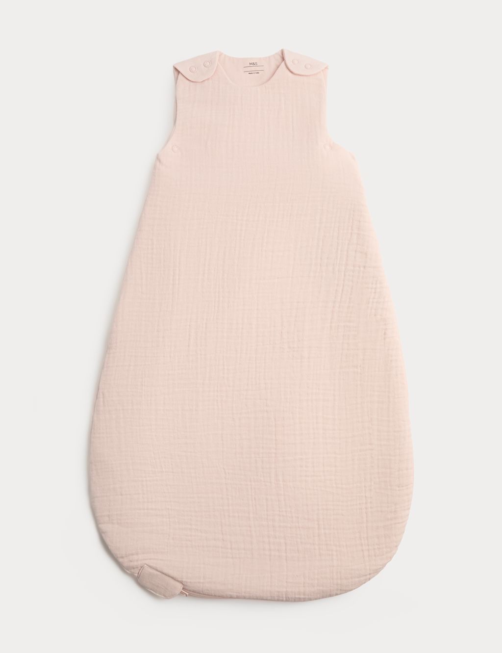 M&S Pure Cotton Textured 1.5 Tog Sleeping Bag (0-3 Yrs) - 0-6 Months - Pink, Pink