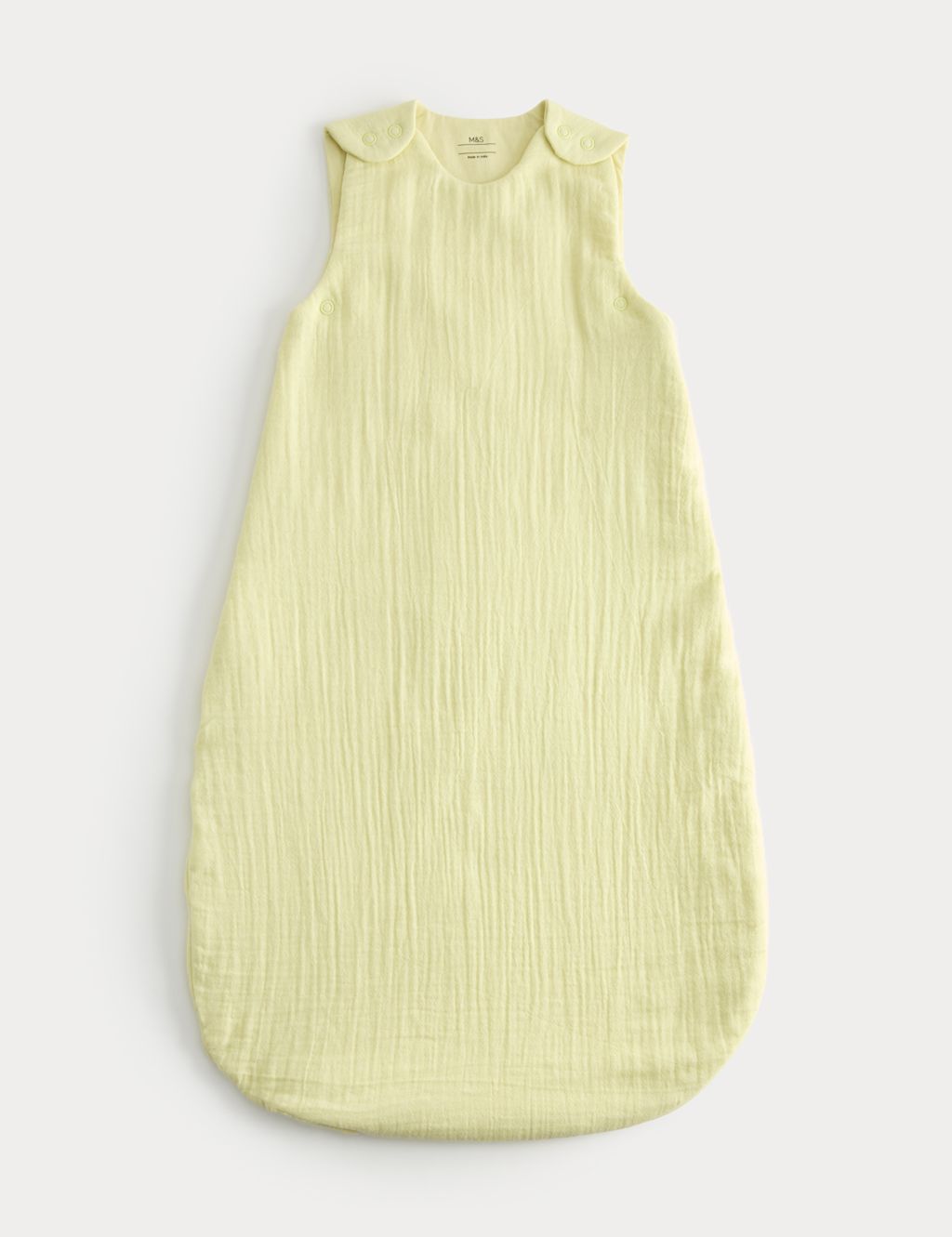 M&S Pure Cotton Textured 1.5 Tog Sleeping Bag (0-3 Yrs) - 0-6 Months - Chartreuse, Chartreuse