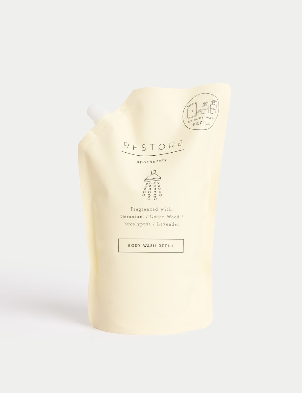 Apothecary Restore Body Wash Refill 1000ml - 1SIZE
