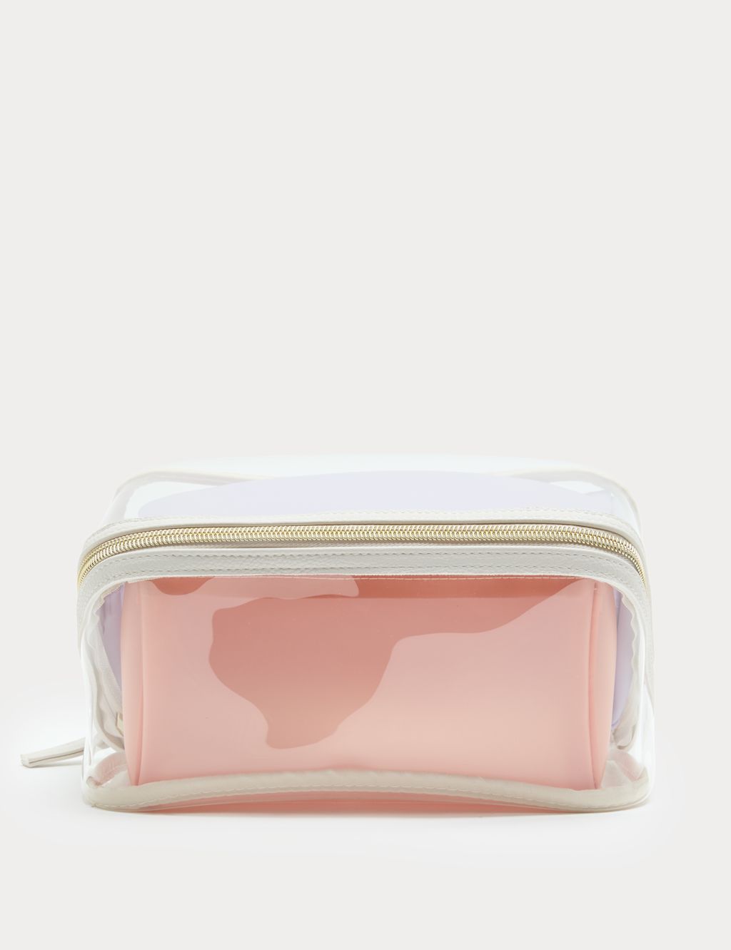 M&S Set of 3 Wide Opening Make-Up Bags - Pink Mix, Pink Mix