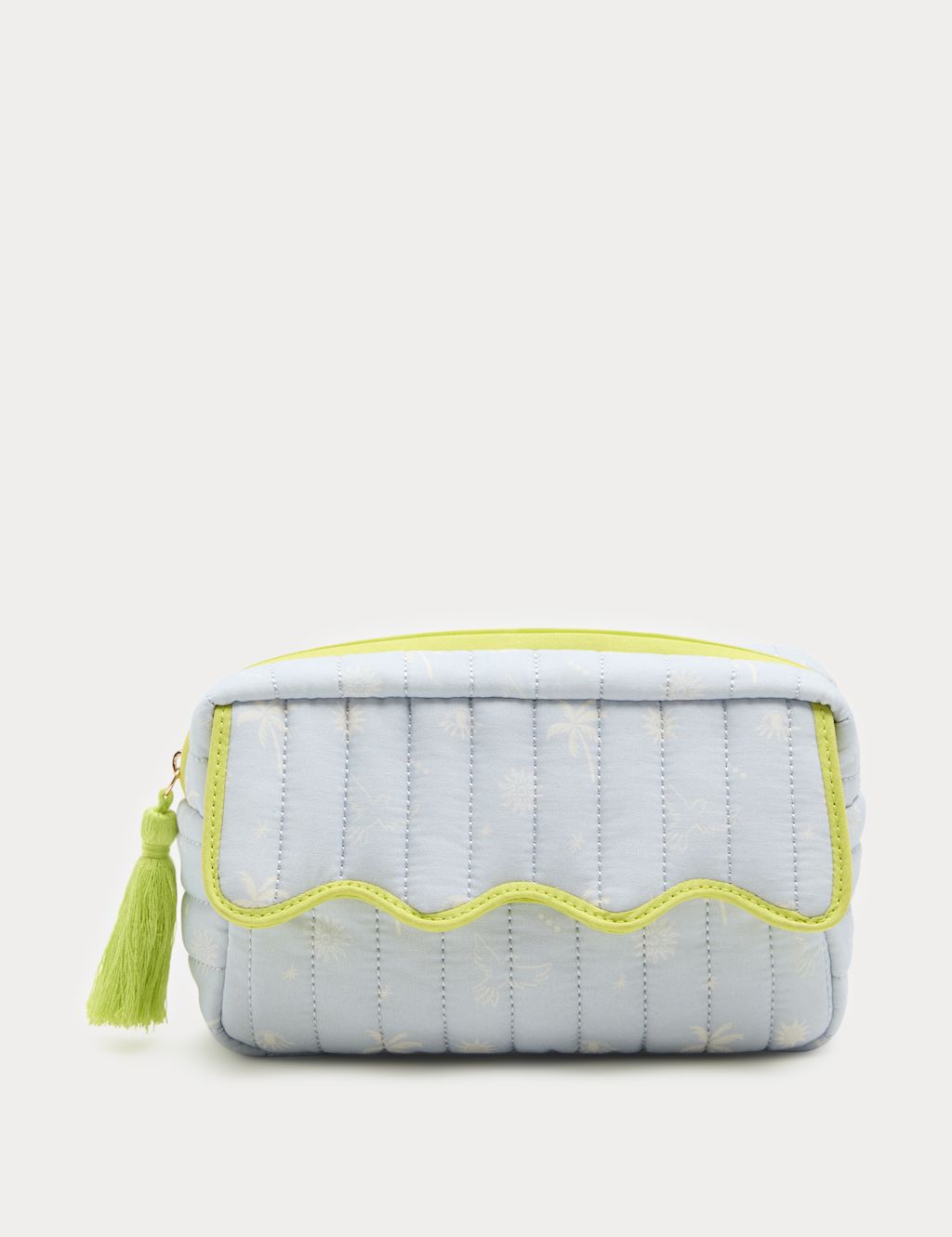M&S Scallop Edge Make Up Bag - Baby Blue, Baby Blue
