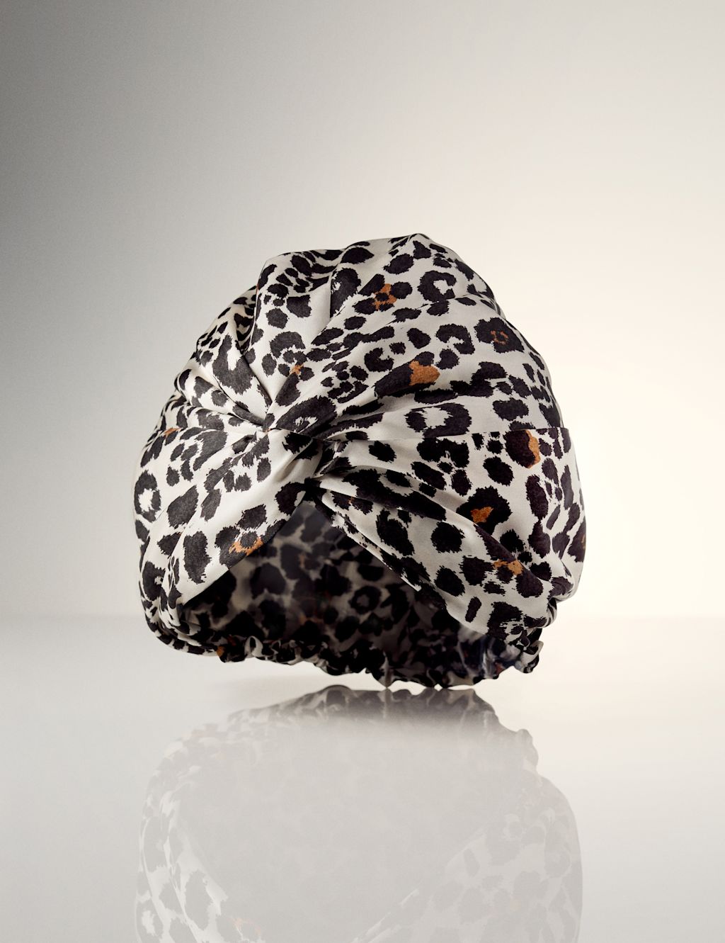 M&S Printed Pure Silk Hair Turban - Brown Mix, Brown Mix