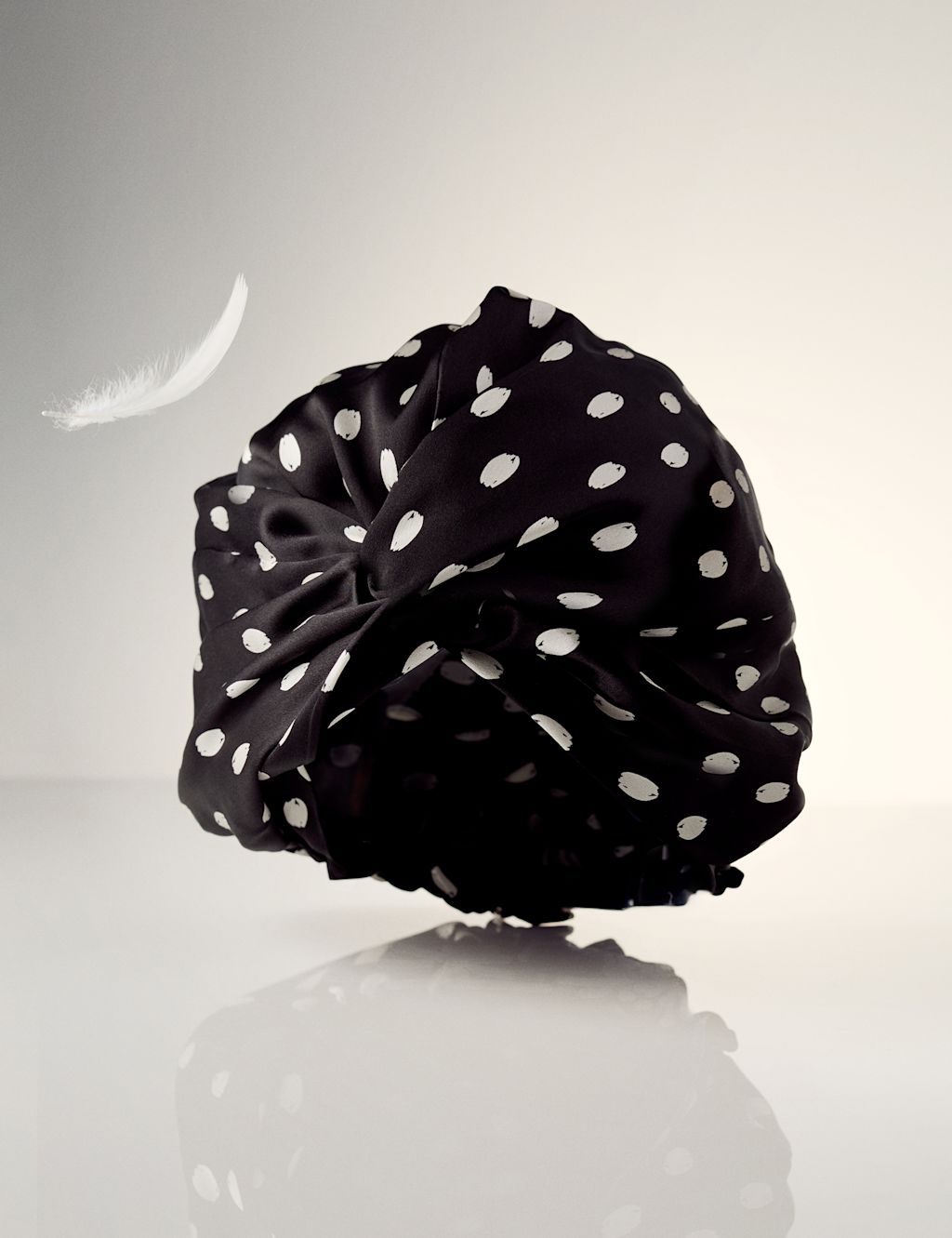M&S Printed Pure Silk Hair Turban - Black Mix, Black Mix