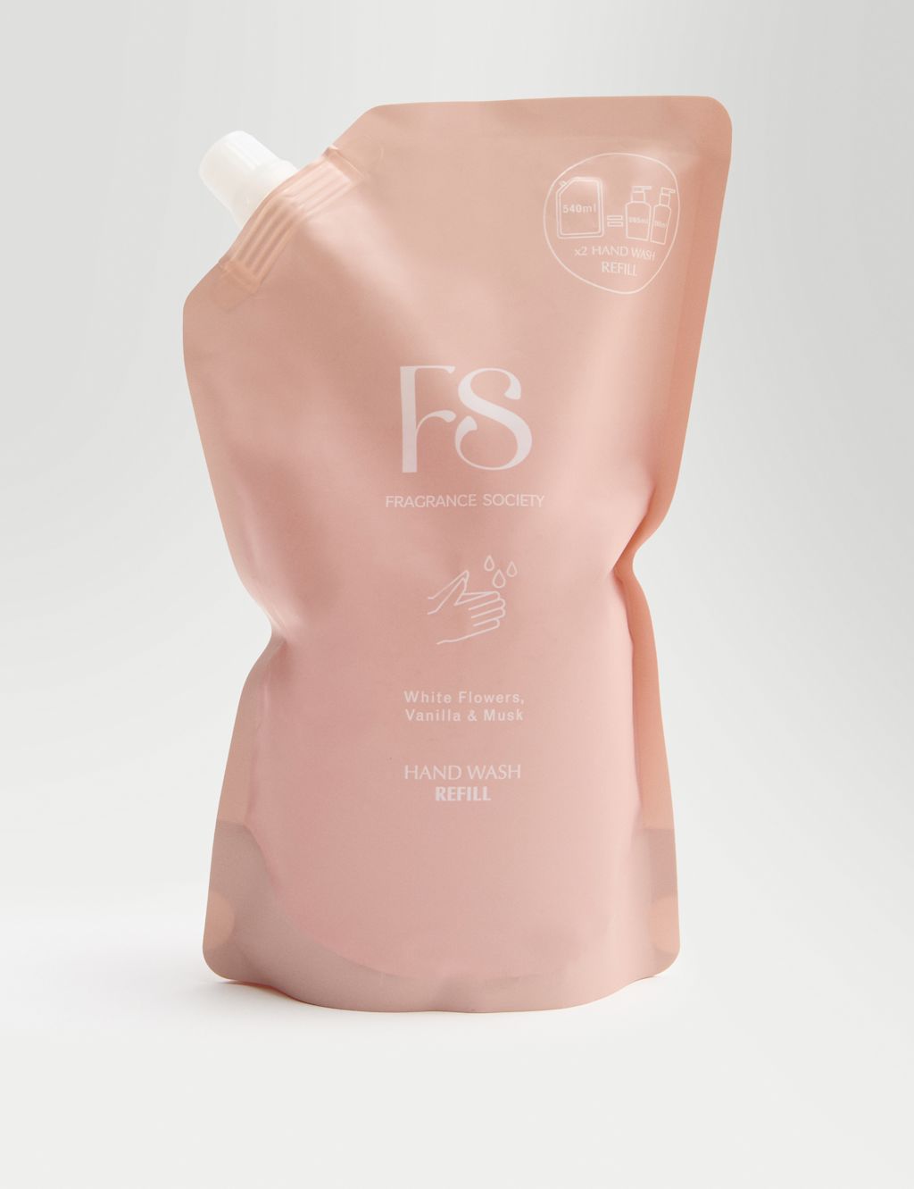Fragrance Society White Flowers, Vanilla & Musk Hand Wash Refill 540ml