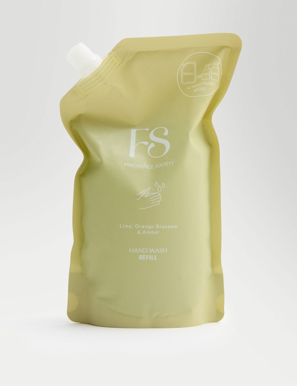 Fragrance Society Lime, Orange Blossom & Amber Hand Wash Refill 540ml