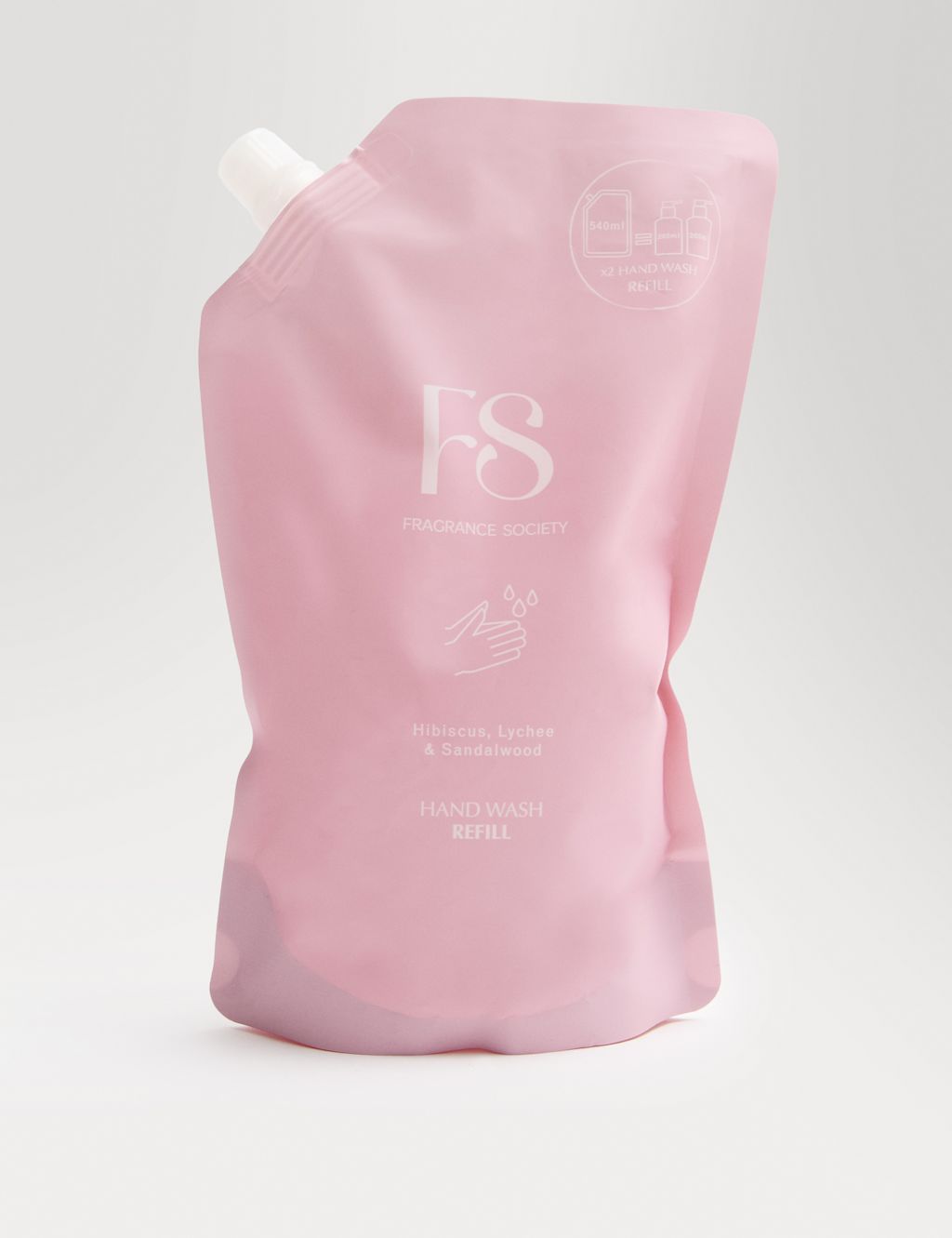 Fragrance Society Hibiscus, Lychee & Sandalwood Hand Wash Refill 540ml